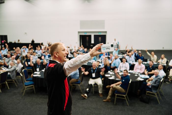 Marc Sibbald taking a selfie at fleet conference