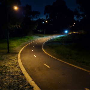 Smart lighting Gardiners Creek corridor. 