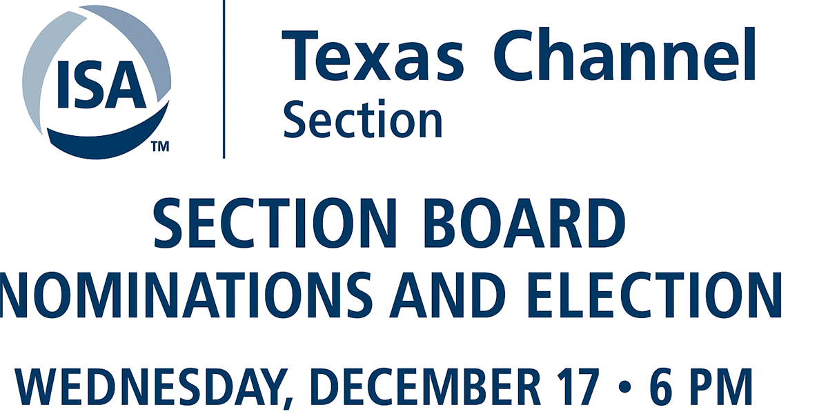 ISA Texas Channel Section 2026 Board Election - ISA Connect