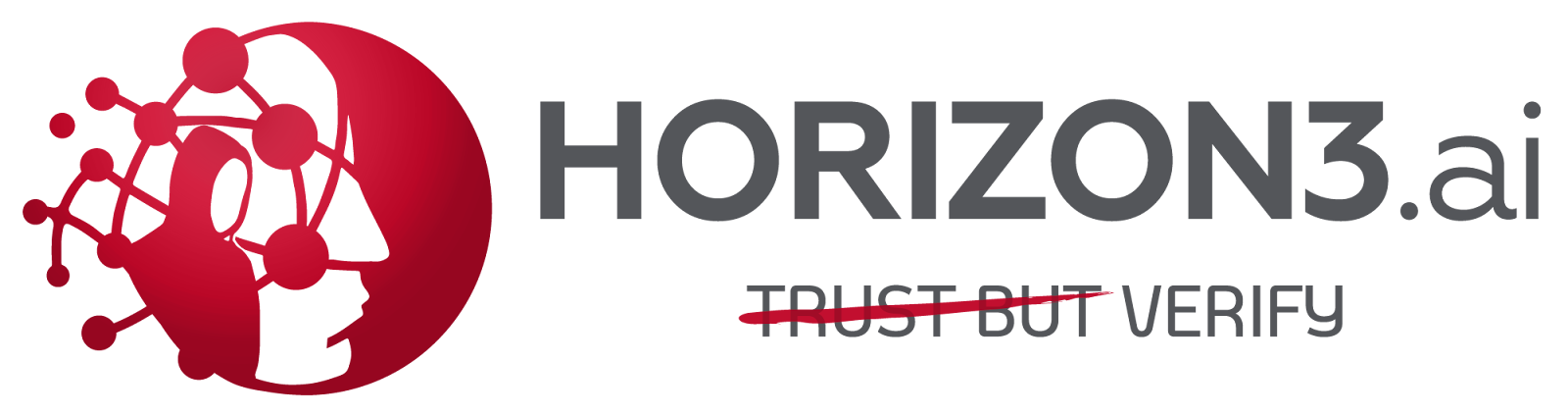Horizon3.ai logo (Tagline shows "Trust but verify" with the first two words crossed out so only "verify" remains)