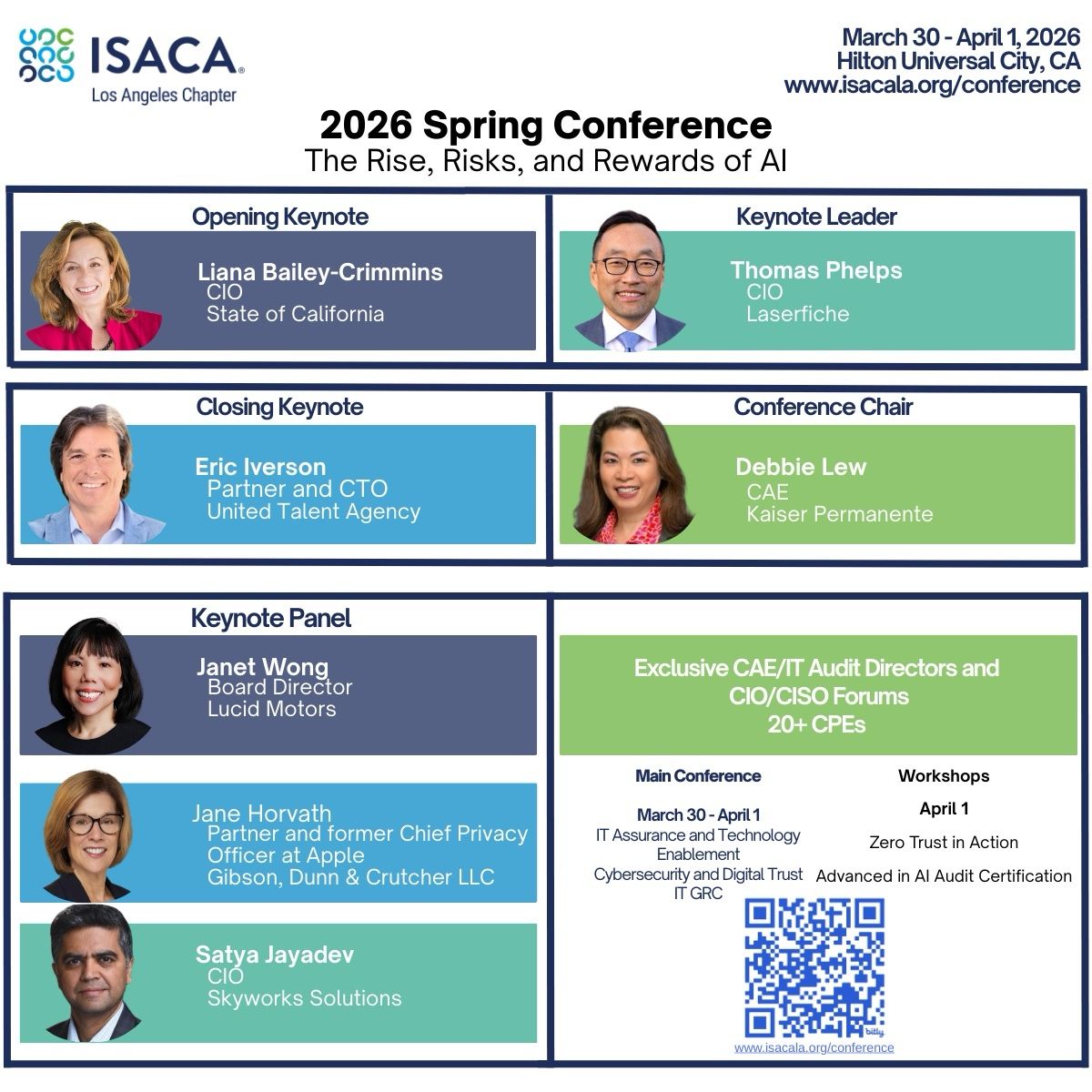 2026 ISACA LA Spring Conference Speakers