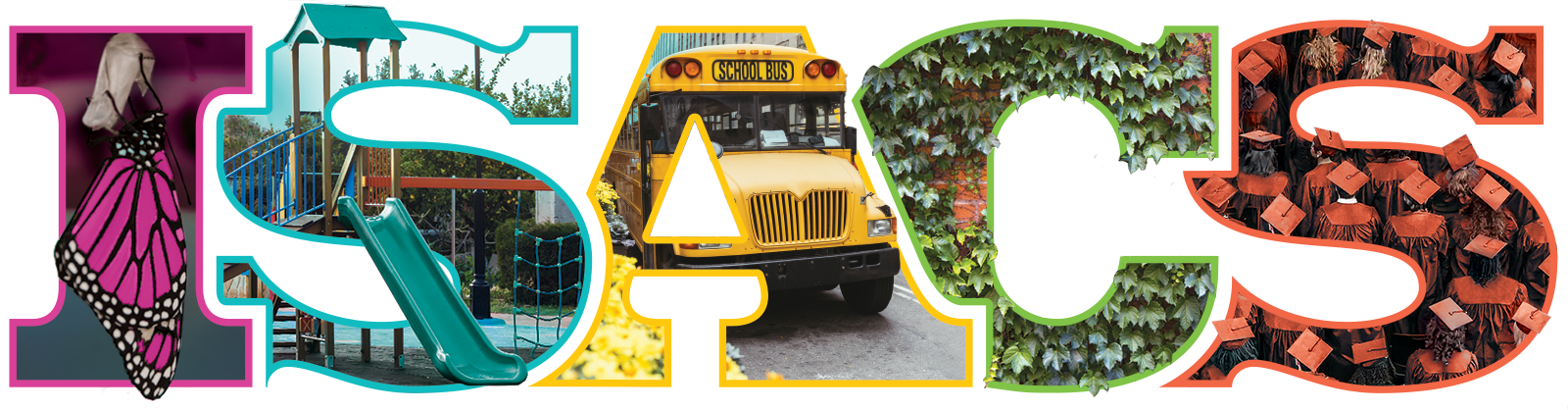 ISACS logo with photos