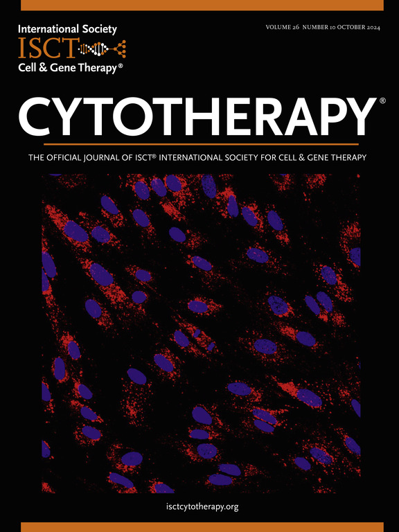 October 2024 Cytotherapy cover