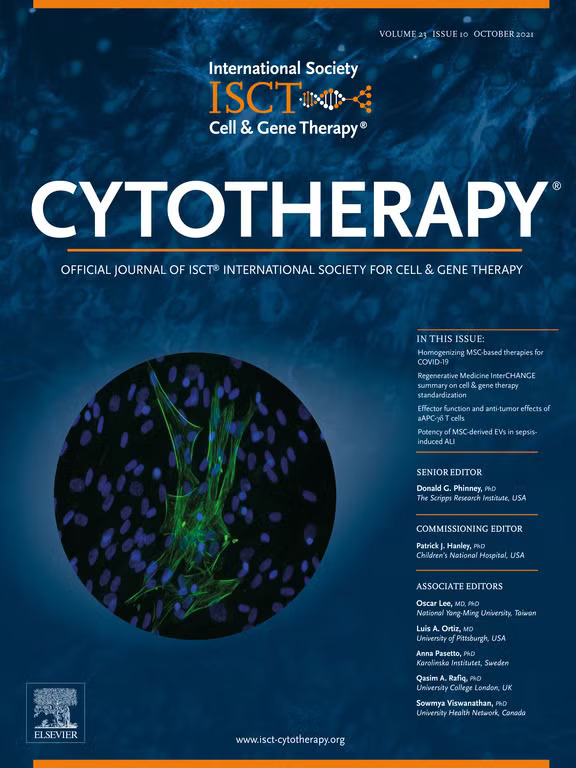 October 2021 Cytotherapy cover
