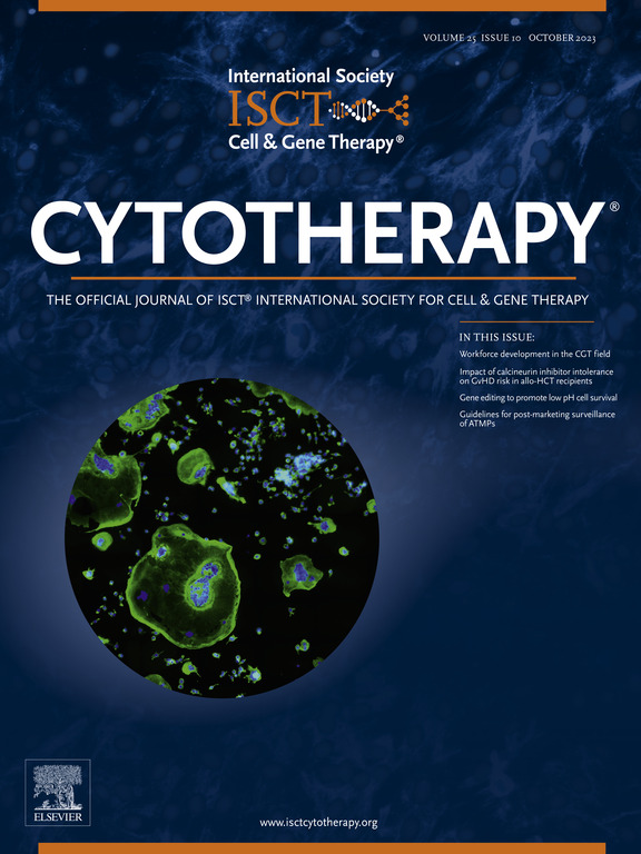 October 2023 Cytotherapy cover