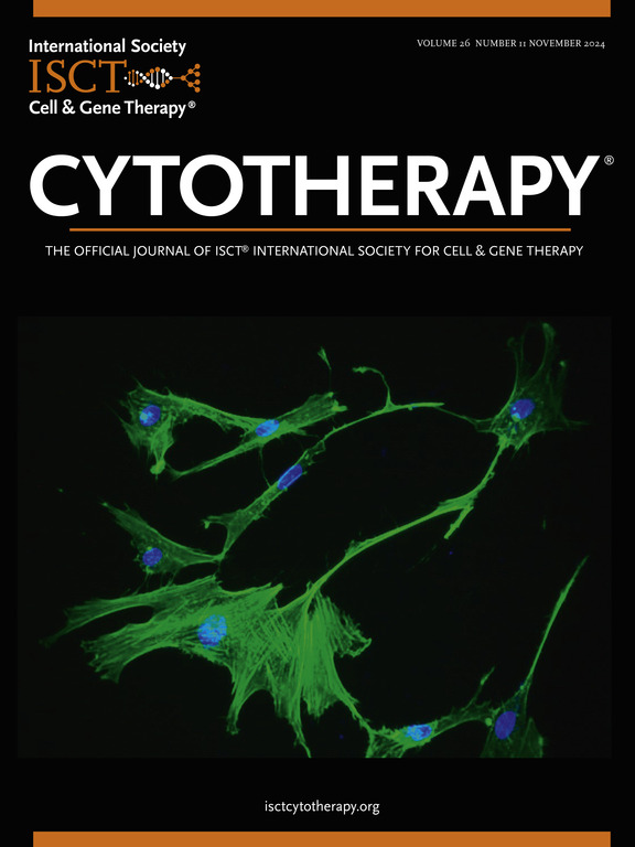 November 2024 Cytotherapy cover
