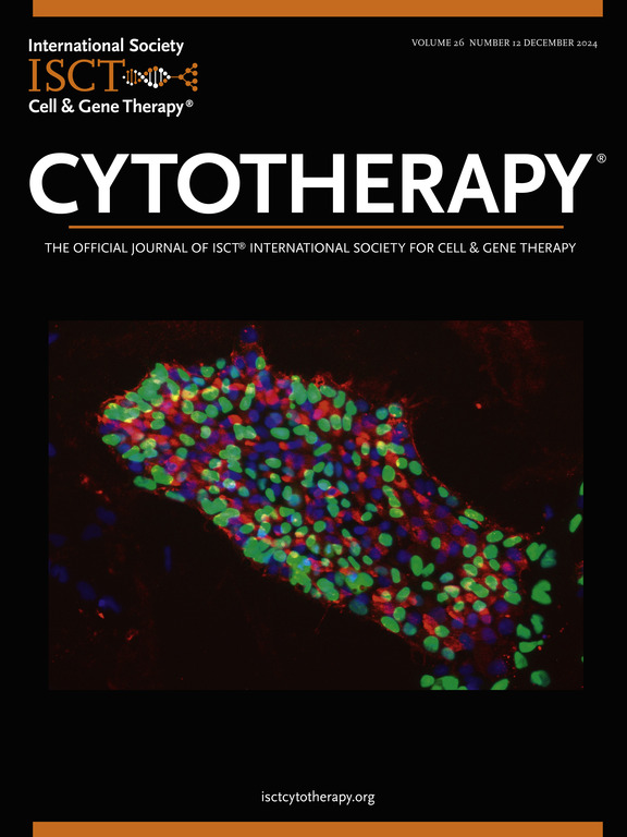 December 2024 Cytotherapy cover
