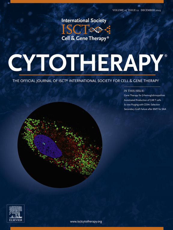 December 2023 Cytotherapy cover