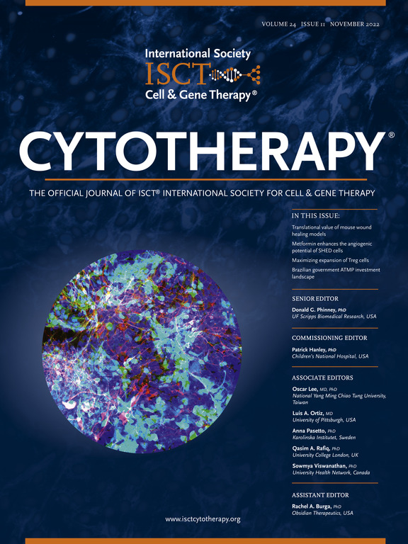 December 2022 Cytotherapy cover