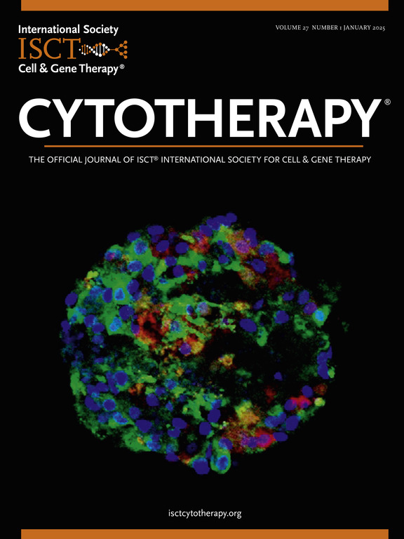 January 2025 Cytotherapy cover