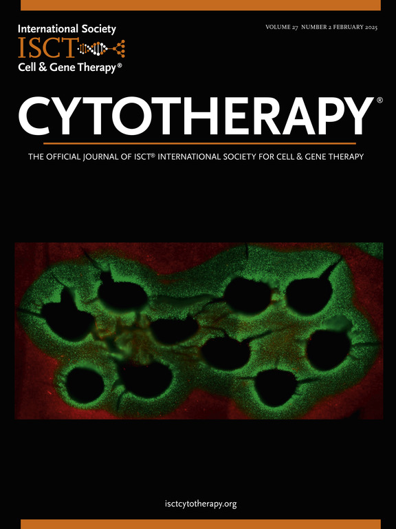 February 2025 Cytotherapy cover