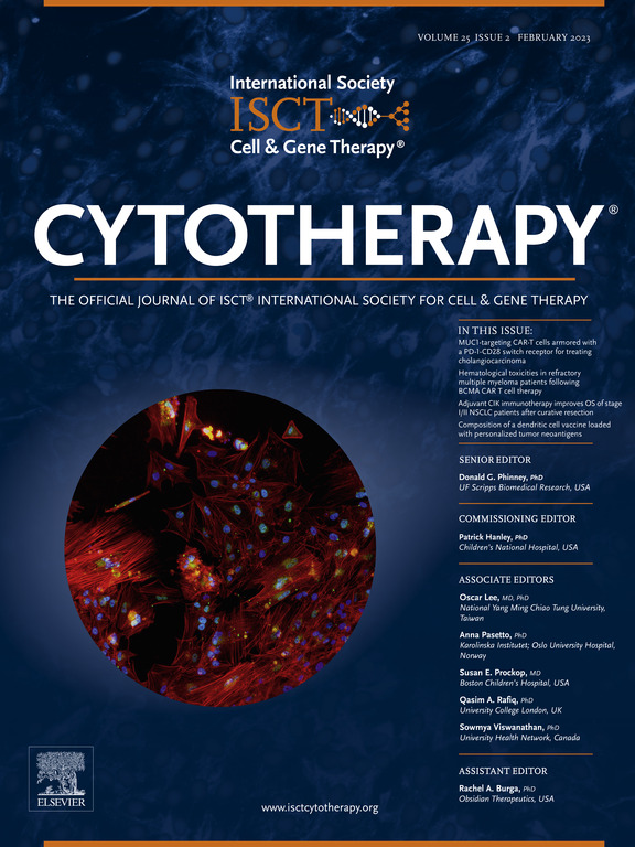 February 2023 Cytotherapy cover