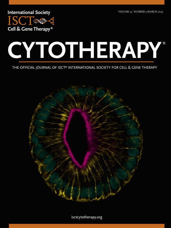 March 2025 Cytotherapy cover