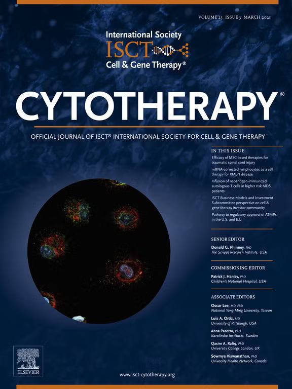 March 2021 Cytotherapy cover