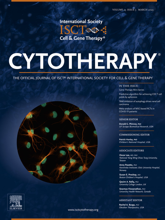 March 2023 Cytotherapy cover