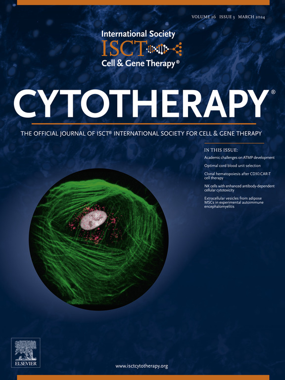 March 2024 Cytotherapy cover