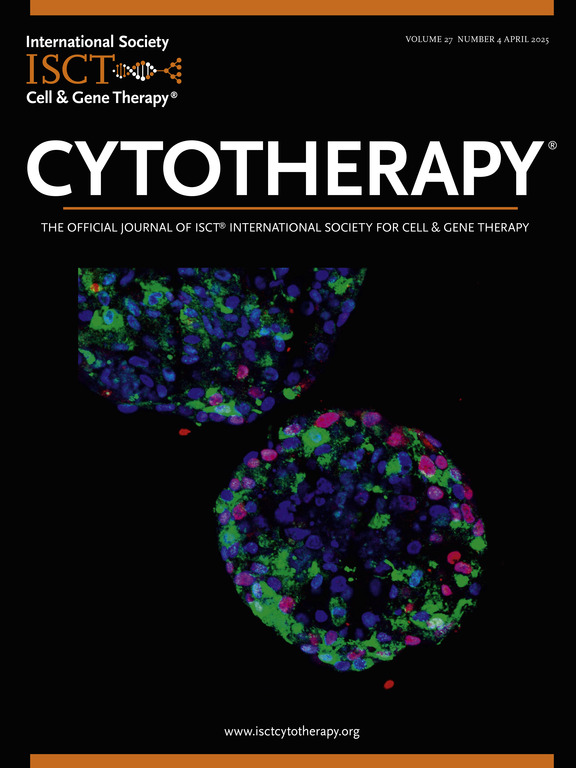 April 2025 Cytotherapy cover