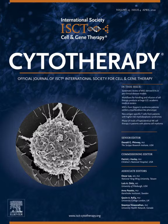 April 2021 Cytotherapy cover