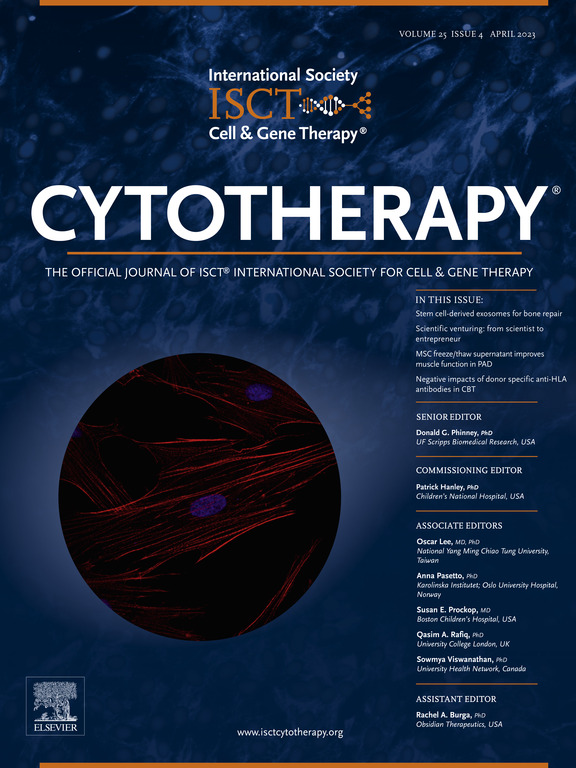 April 2023 Cytotherapy cover