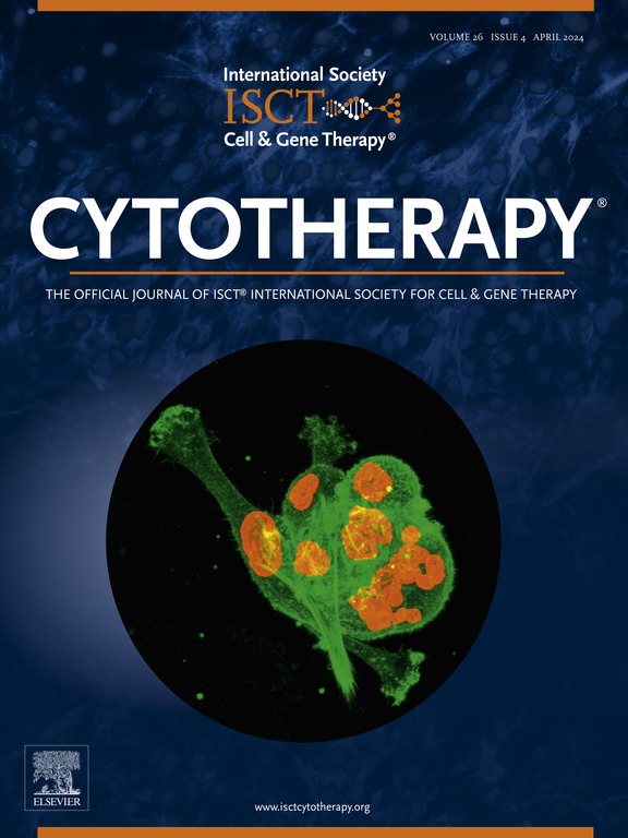 April 2024 Cytotherapy cover