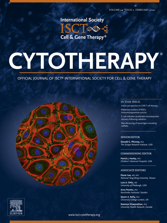 February 2022 Cytotherapy cover
