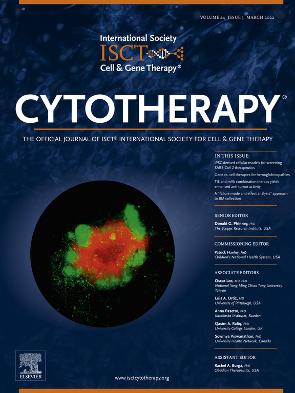 March 2022 Cytotherapy cover