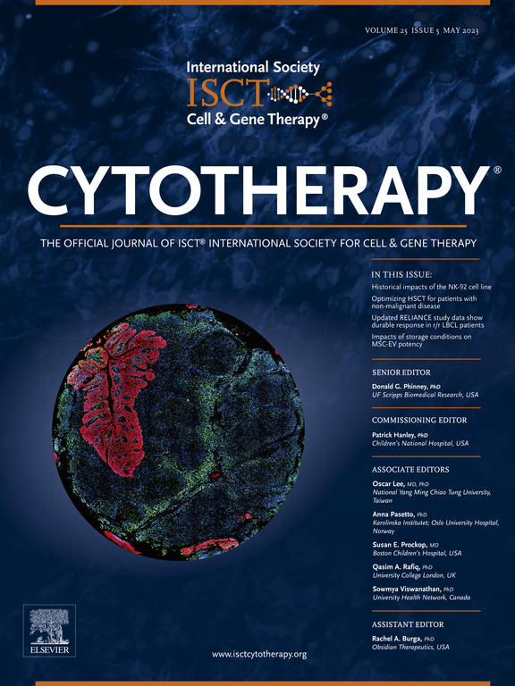 May 2023 Cytotherapy cover