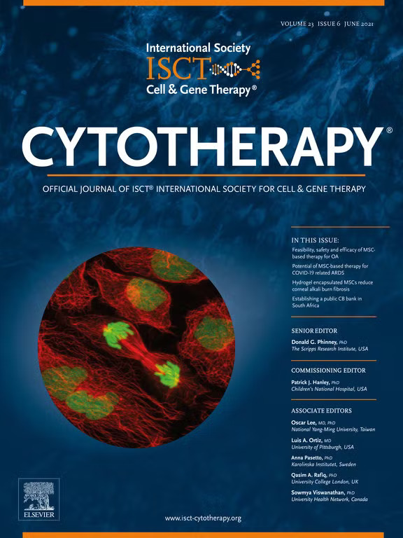 June 2021 Cytotherapy cover