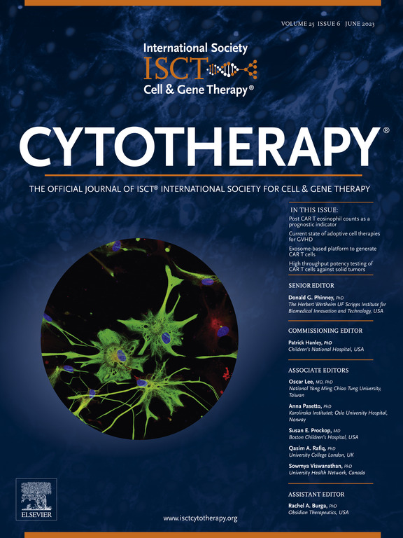 June 2023 Cytotherapy cover