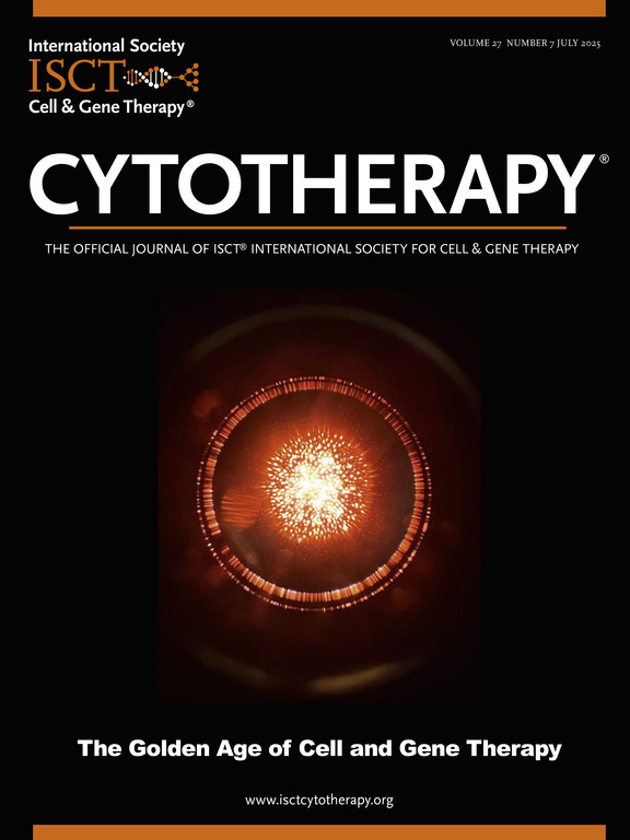 July 2025 Cytotherapy cover