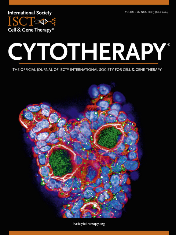 July 2024 Cytotherapy cover