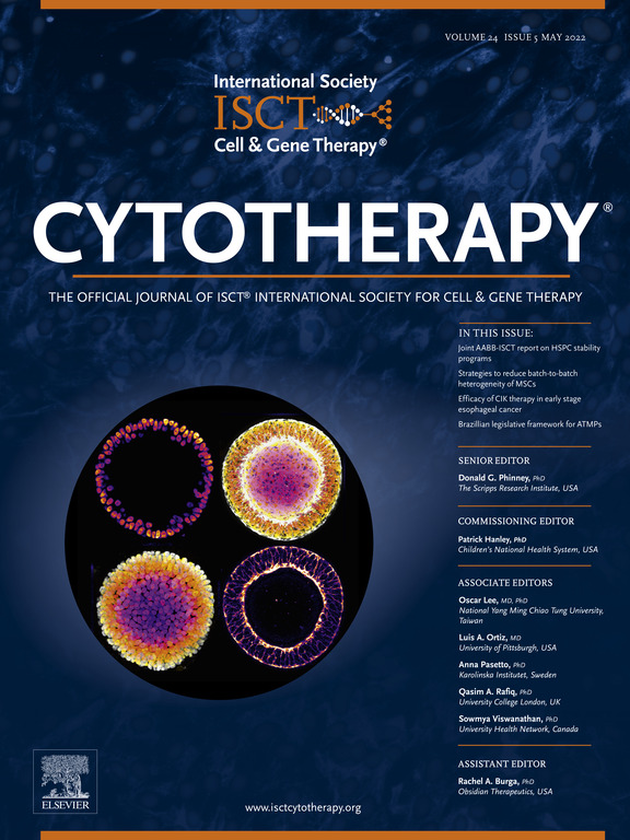 May 2022 Cytotherapy cover