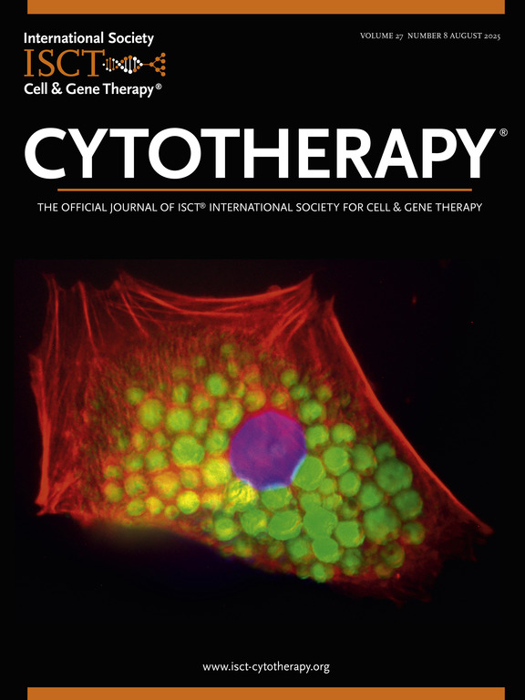 August 2025 Cytotherapy cover