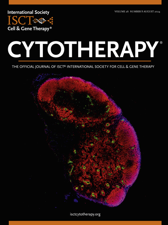 August 2024 Cytotherapy cover