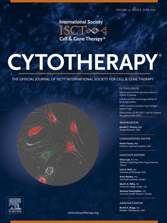June 2022 Cytotherapy cover