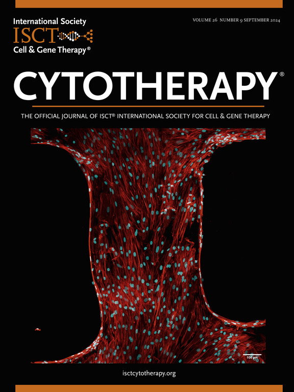 September 2024 Cytotherapy cover