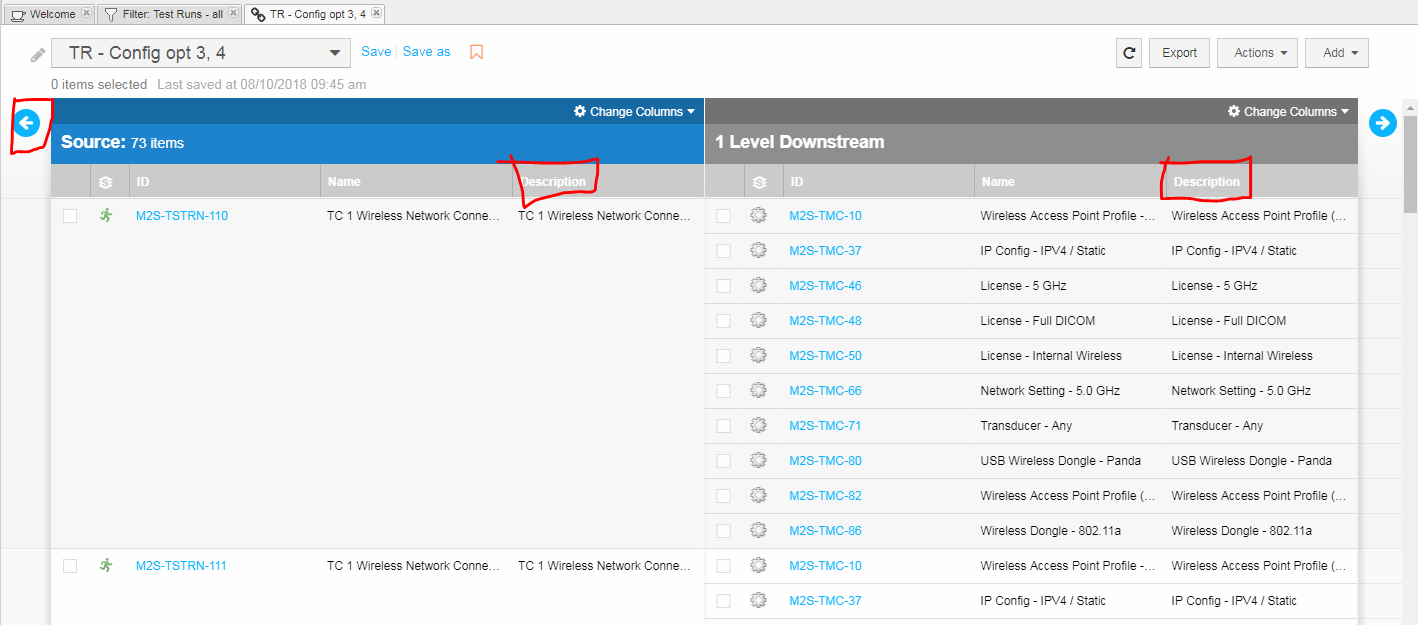 Trace View Wrong Columns Trace View Wrong Columns