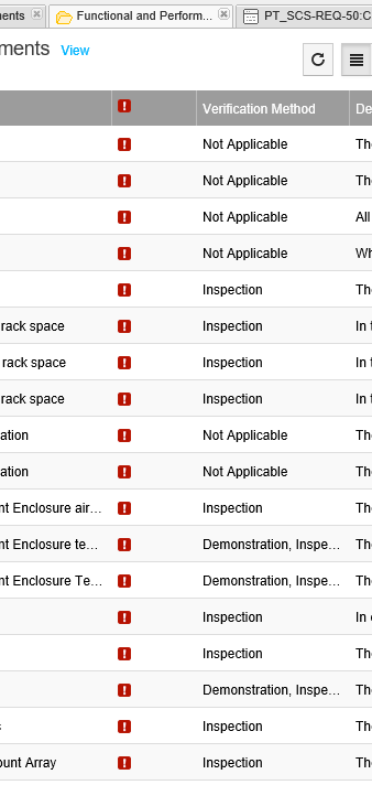 Screenshot1 Screenshot showing Relationship Status column of requirements set.