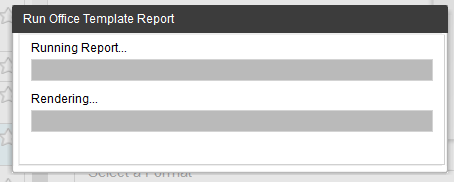 Running state Office template is always running