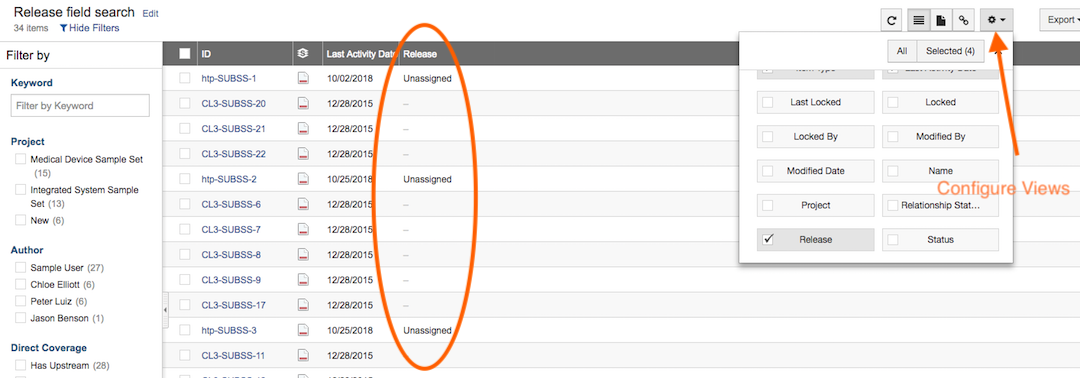 configure views