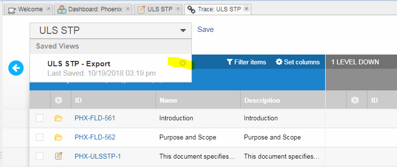 Select "Delete Trace View"