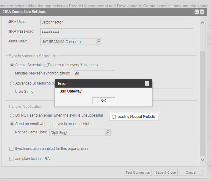 Error Message - Screenshot 1