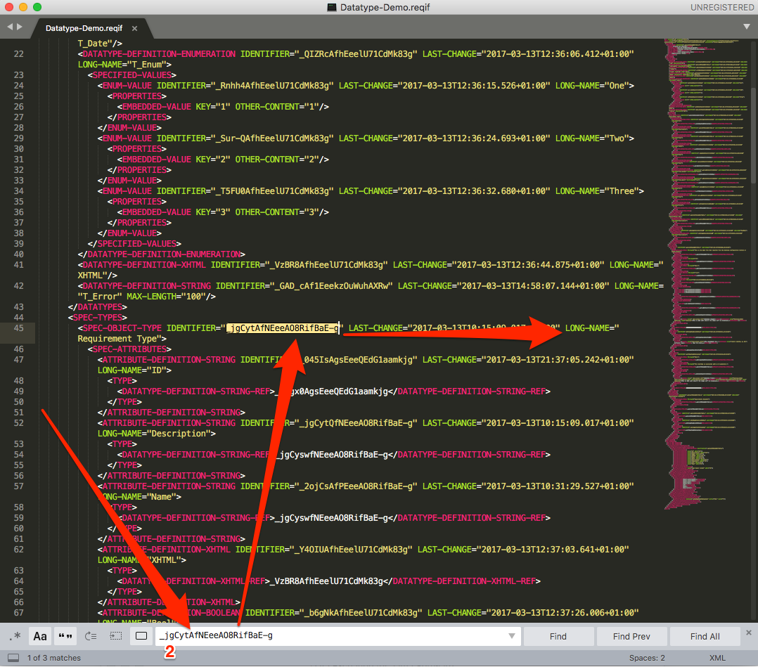 ReqIF Search ReqIF Searching