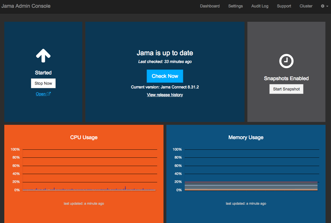 Jama Connect Admin Console Jama Connect Admin Console