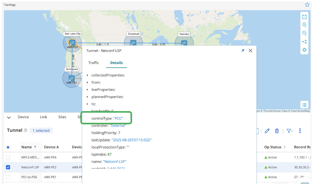 Figure 15 - control Type: PCC Information from RD GUI
