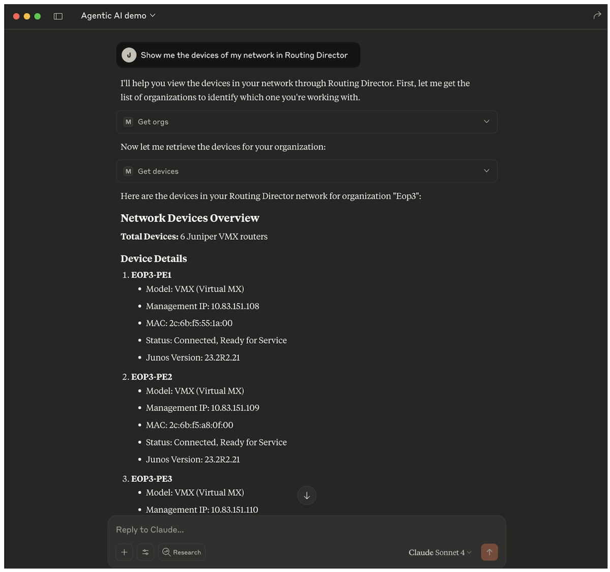 Figure 4: Inventory discovered by AI agent.