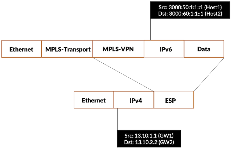 Figure 7: IPv6 packet encryption