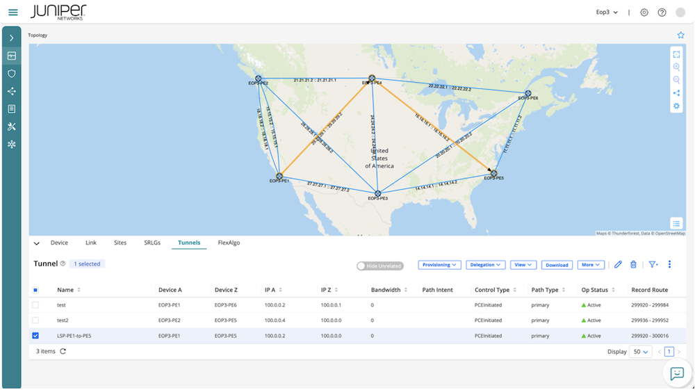 Figure 11: SR LSP tunnel back to normal.