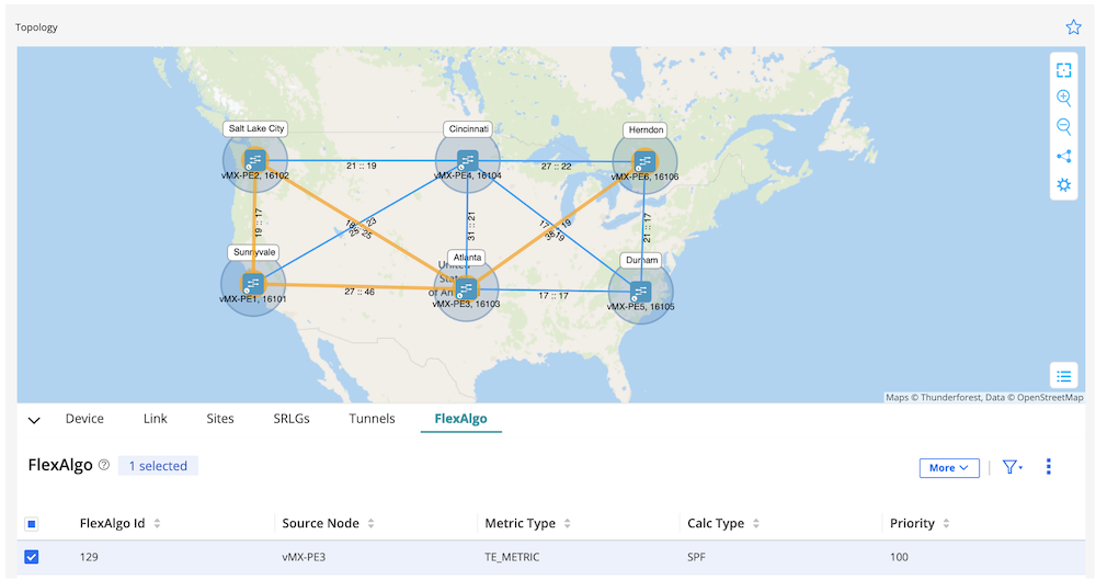Figure 21 Flex-Algo 129 Topology