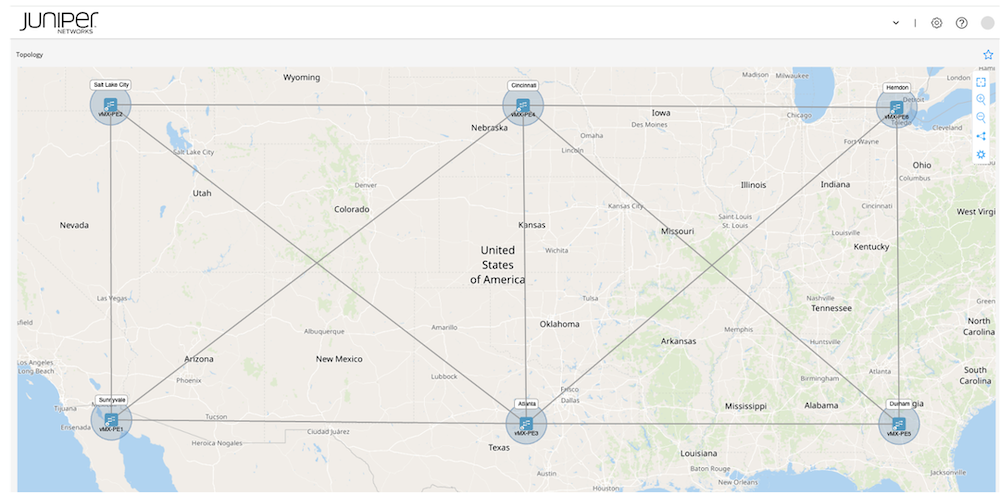 Figure 3 Paragon Automation Topology View